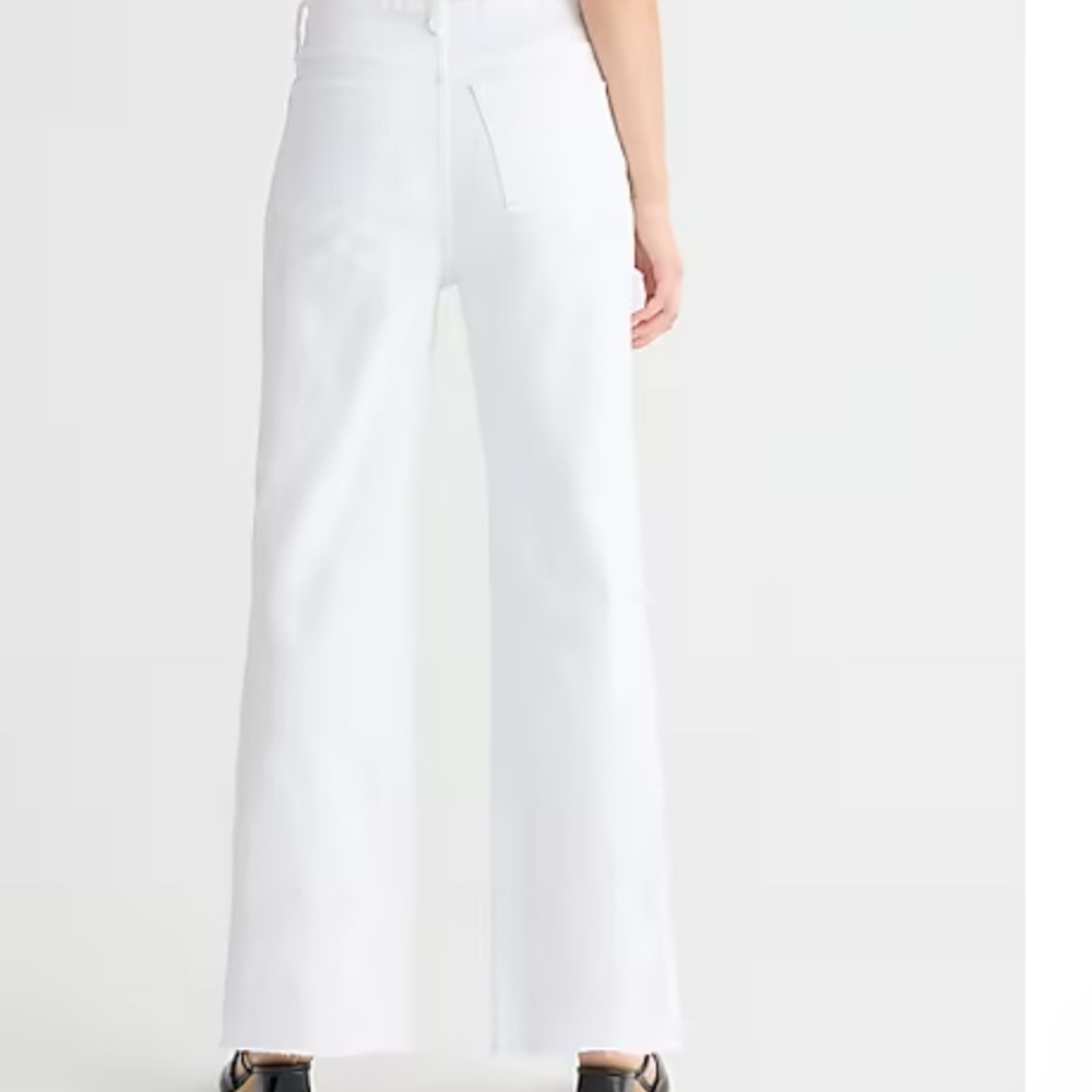 J. Crew Slim Wide Leg Jeans White Wash Size 12 Size 14 New With Tags - Picture 2 of 13